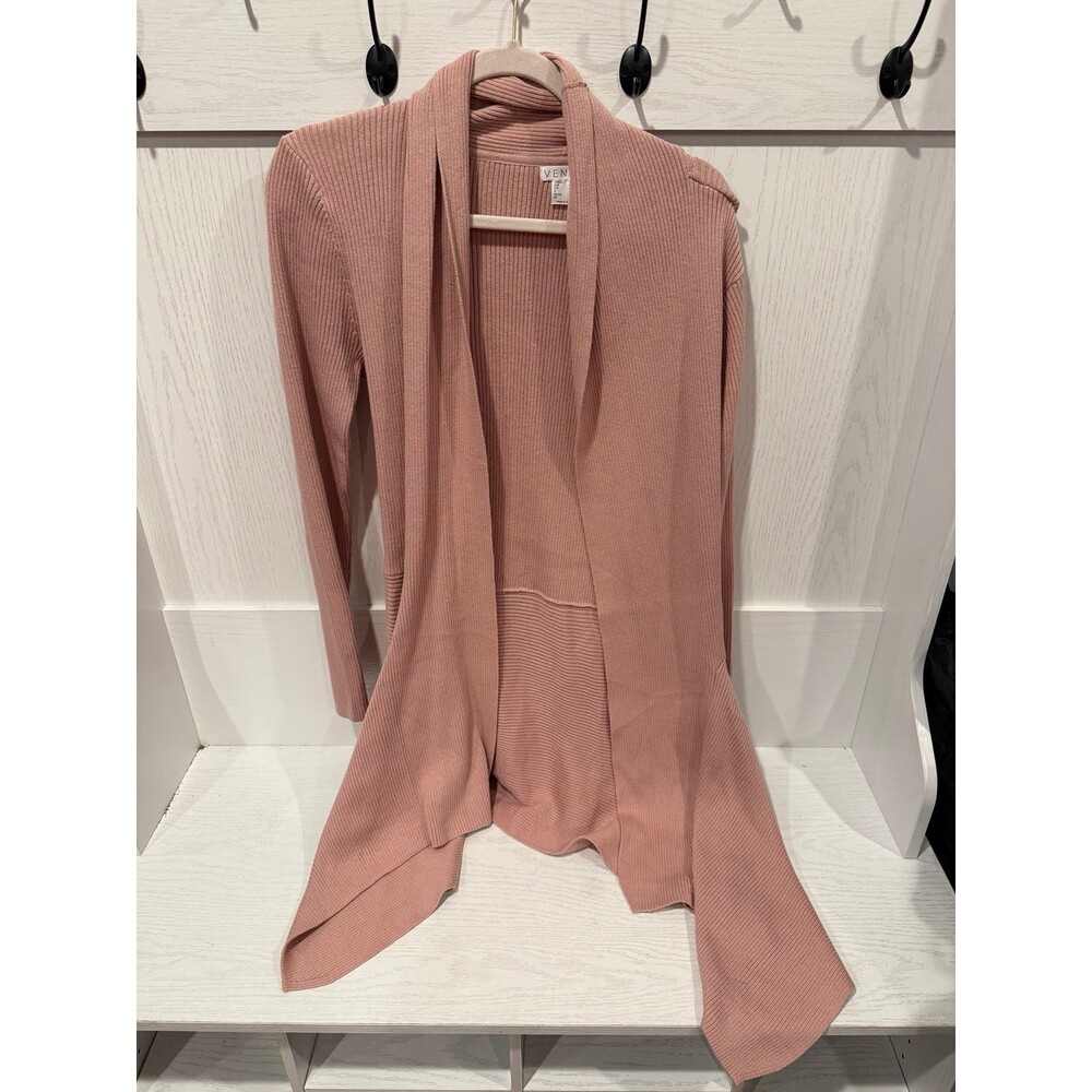 Venus rose pink ribbed cardigan size medium